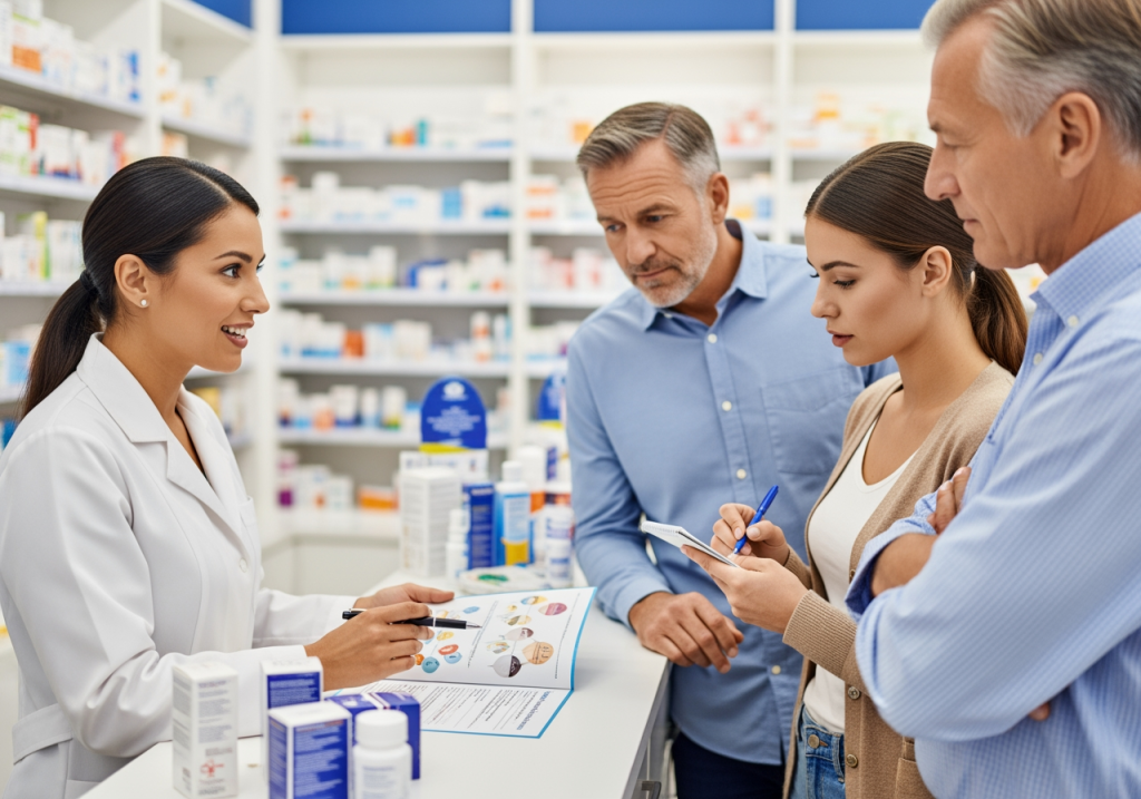 藥師向民眾說明壯陽保健品的安全使用規則