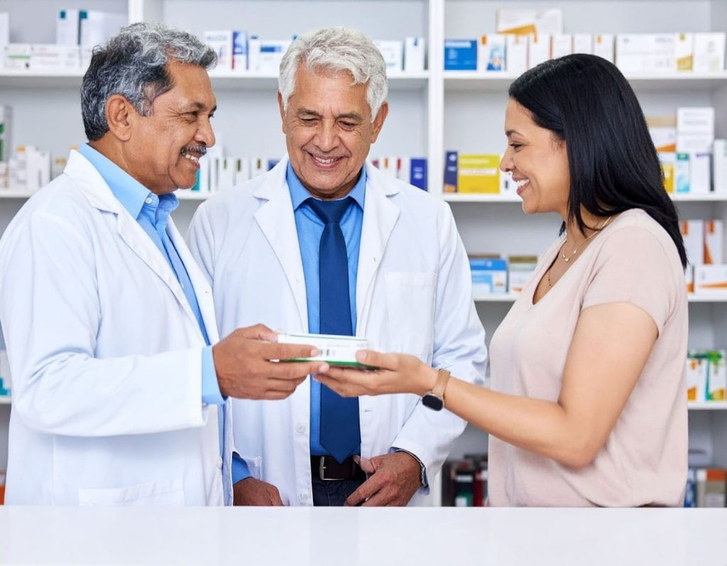 病人正在諮詢藥師