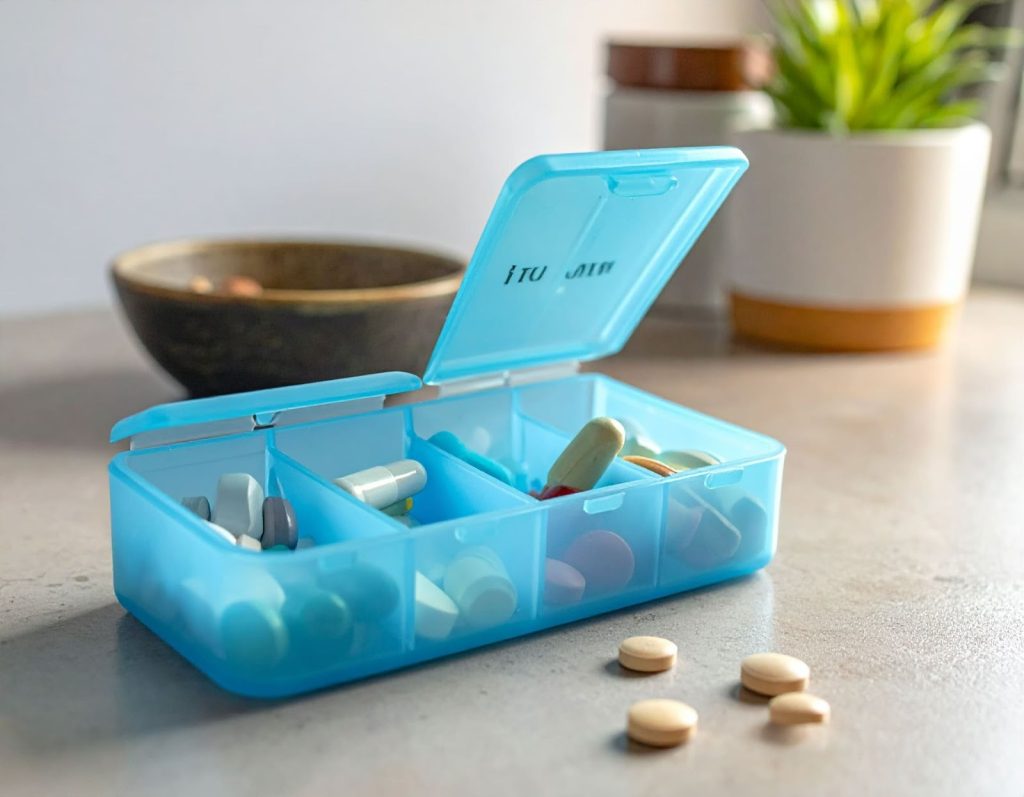 家中藥盒分區擺放