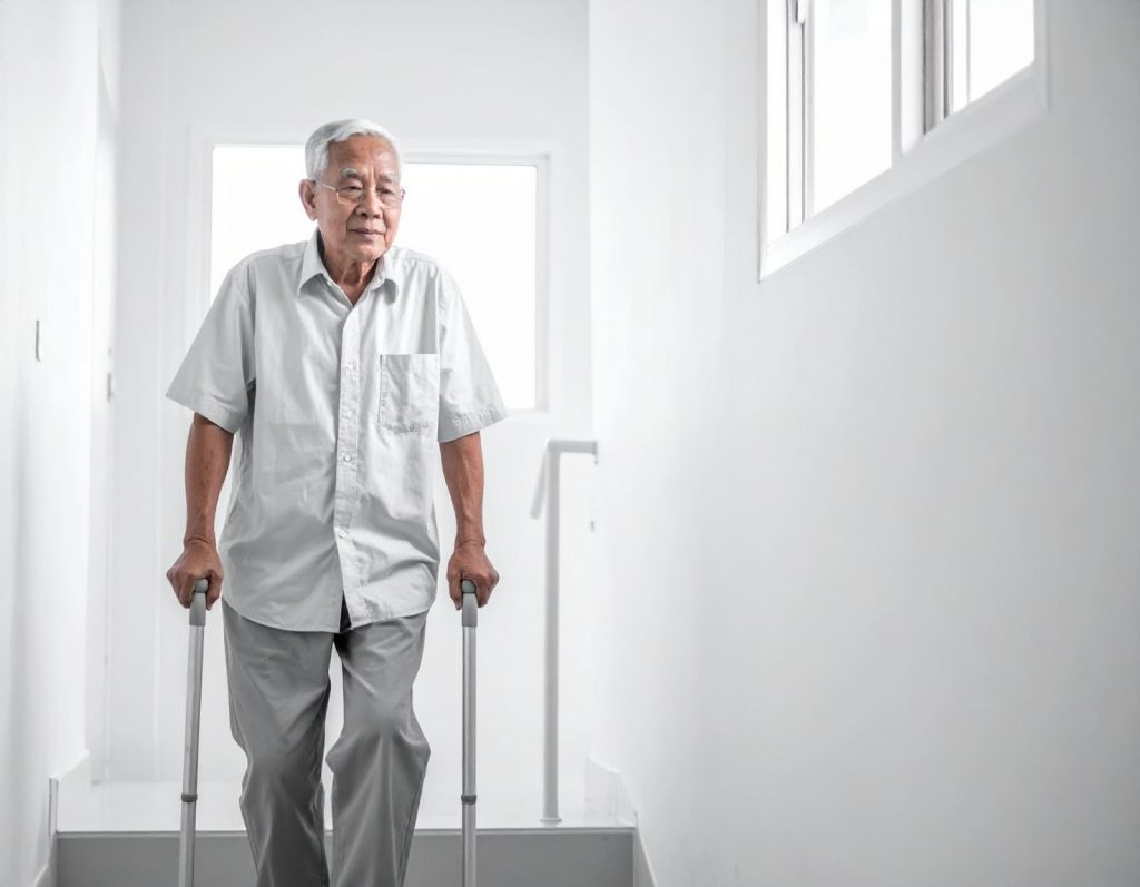 老人日常走樓梯就喘，身體狀況逐漸下降